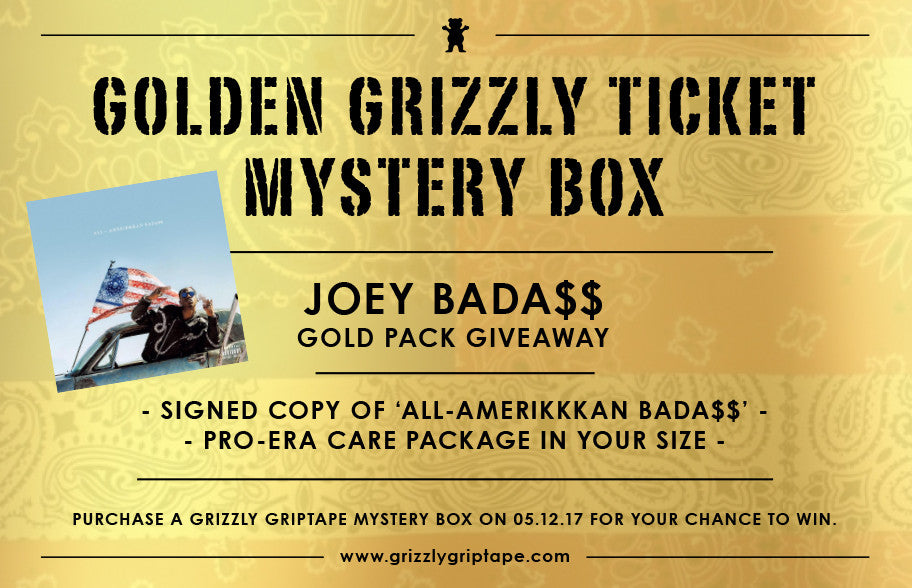 JOEY BADA Exclusive Mystery Box Golden Ticket Grizzly Griptape