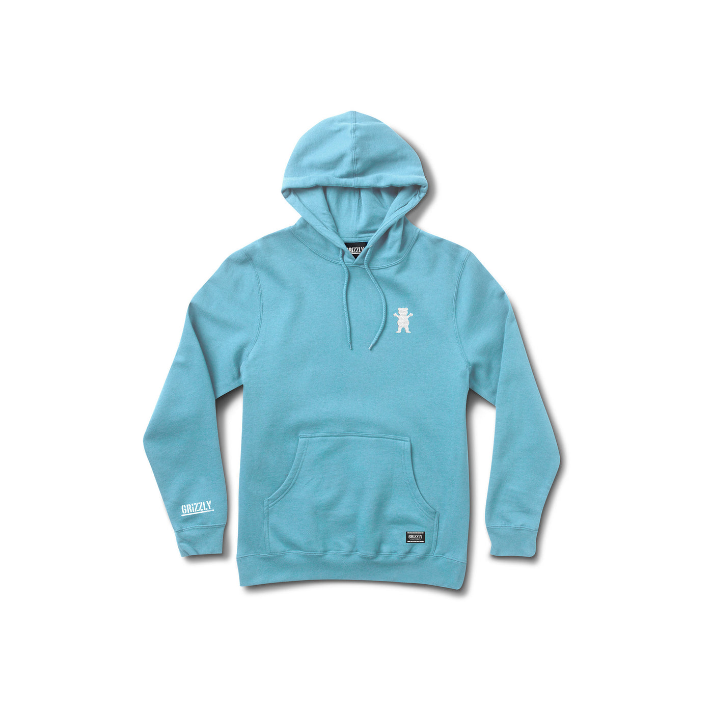 OG Bear Embroidered Pullover Hoodie - Baby Blue