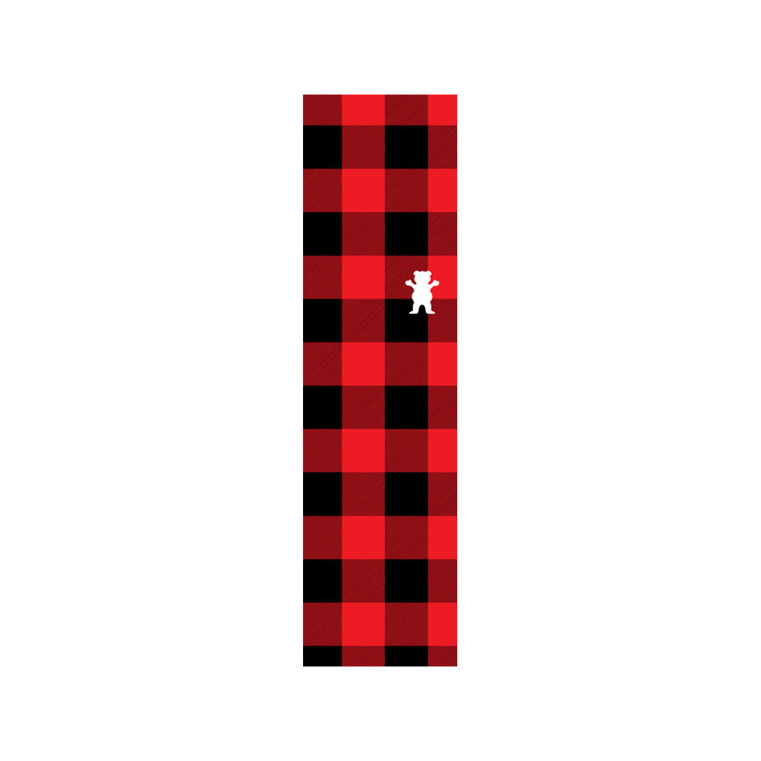 Lumberjack Plaid Griptape Sheet - Red