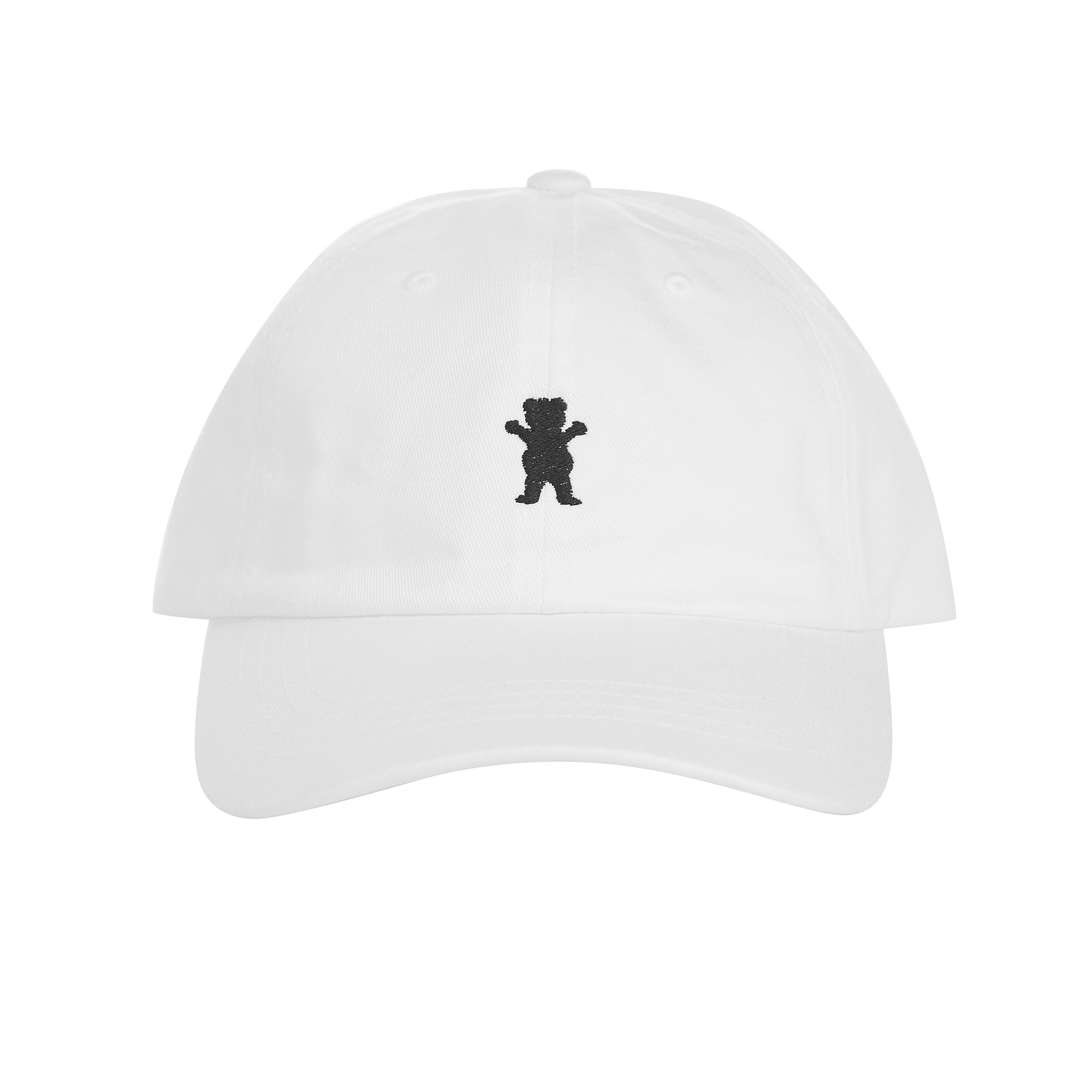 Grizzly Griptape OG Bear Dad Hat in White And Black