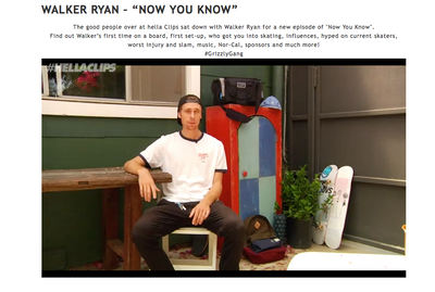 WALKER RYAN – “NOW YOU KNOW”