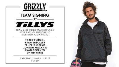 Grizzly Team Signing This Saturday at Tillys Glendora