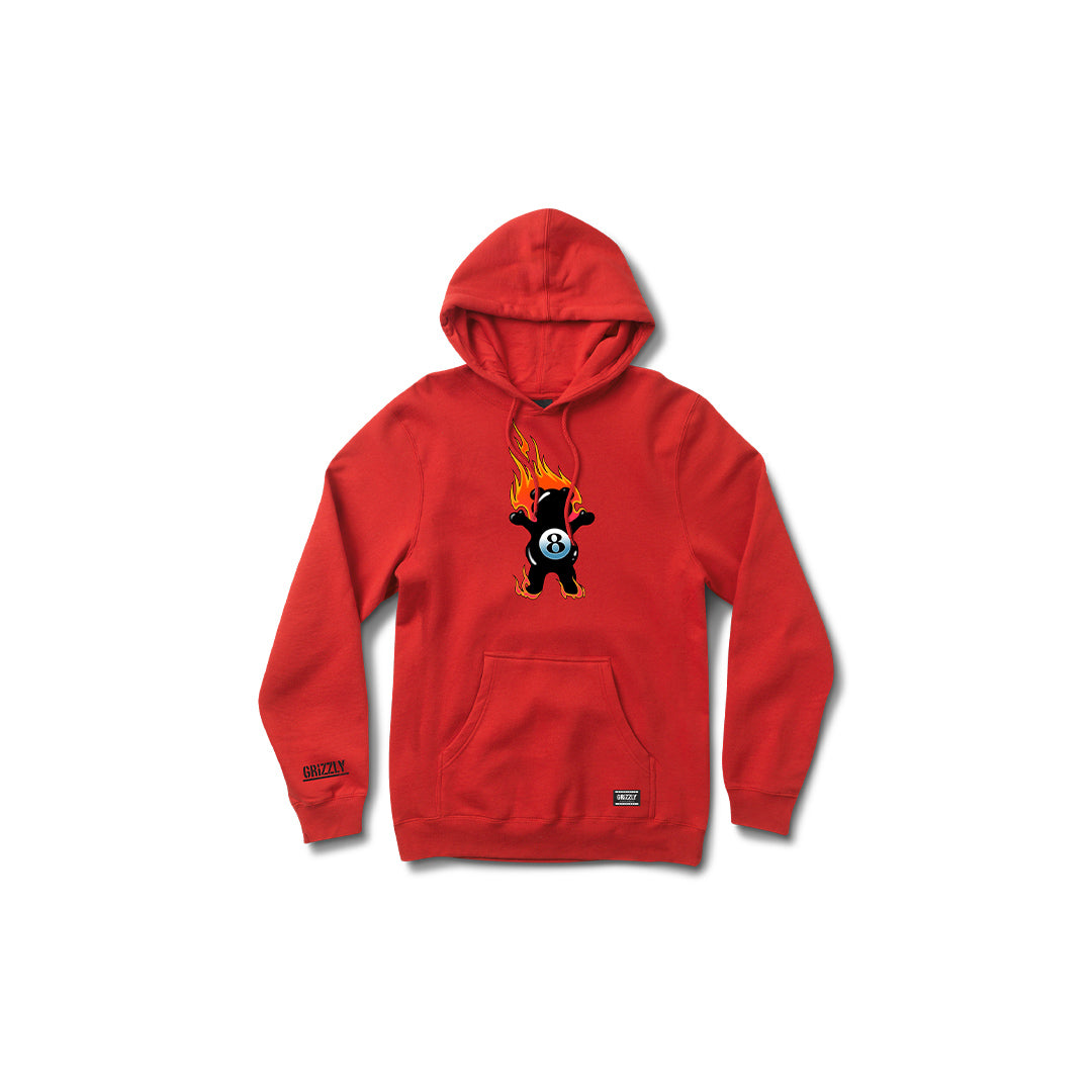 Behind The 8Ball Pullover Hoodie - Red