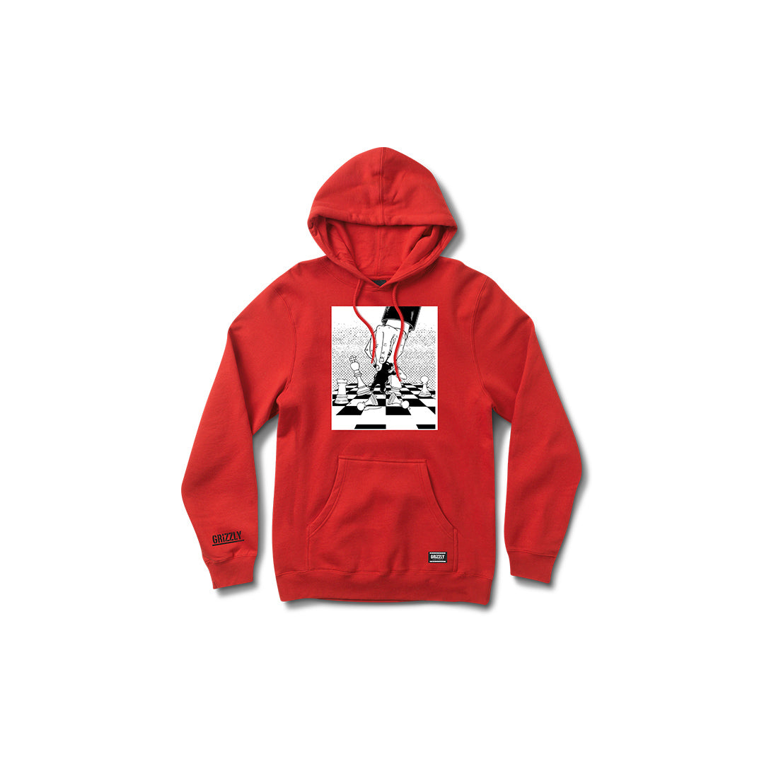 Check Mate Pullover Hoodie - Red