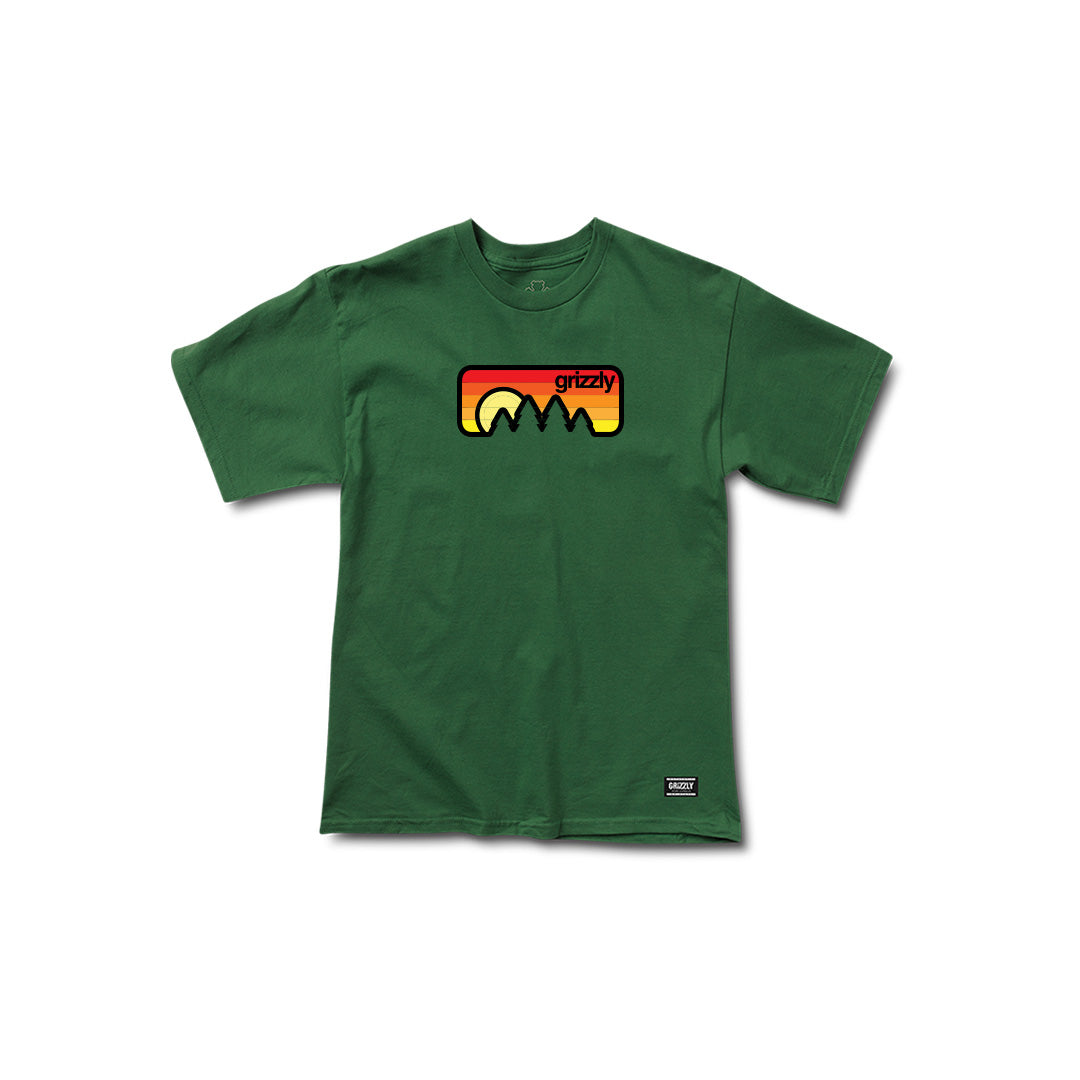 Sunset SS Tee - Forrest Green