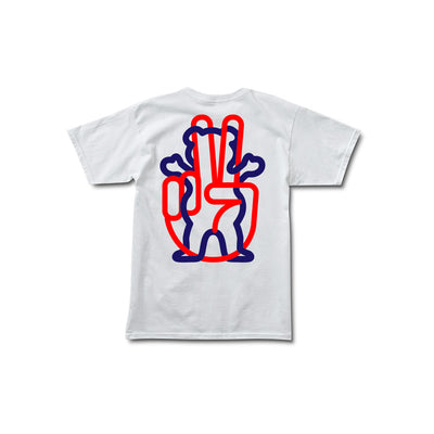 Peace Out SS Tee - White