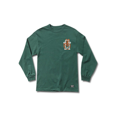 Peace Out LS Tee - Forrest Green