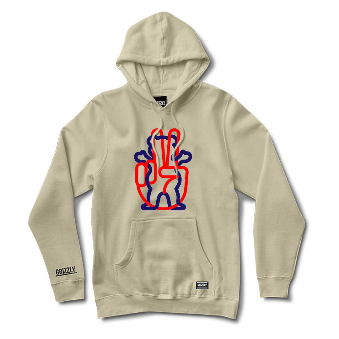 Peace Out Pullover Hoodie - Bone