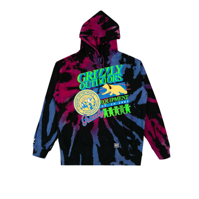 Neon Trail Pullover Hoodie - Tie Dye