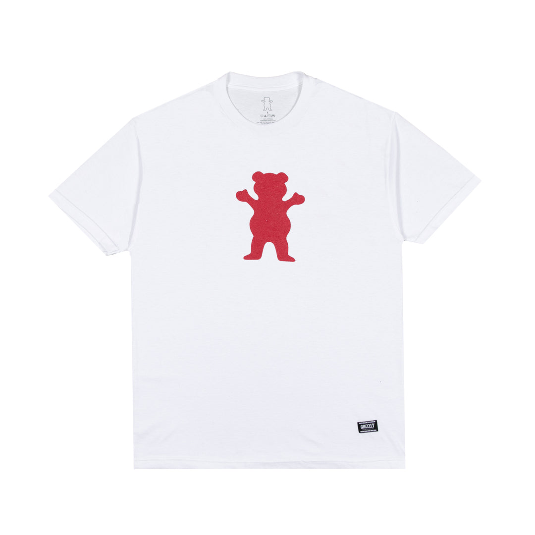 OG Bear S/S White / Red – Grizzly Griptape