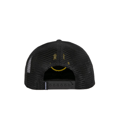 SMILEYWORLD Big Smile Trucker Snapback Hat - Black