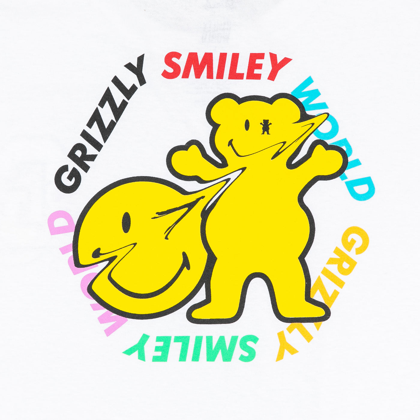 SMILEYWORLD Grizzly x Smiley World LS Tee - White