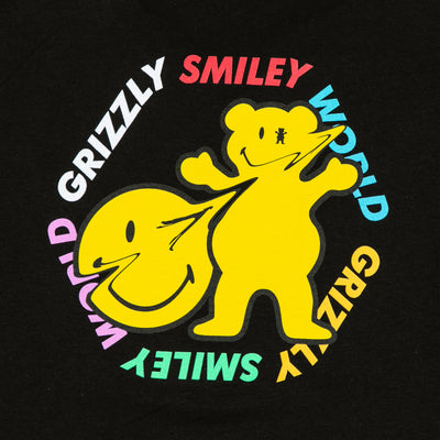 SMILEYWORLD Grizzly x Smiley World SS Tee - Black