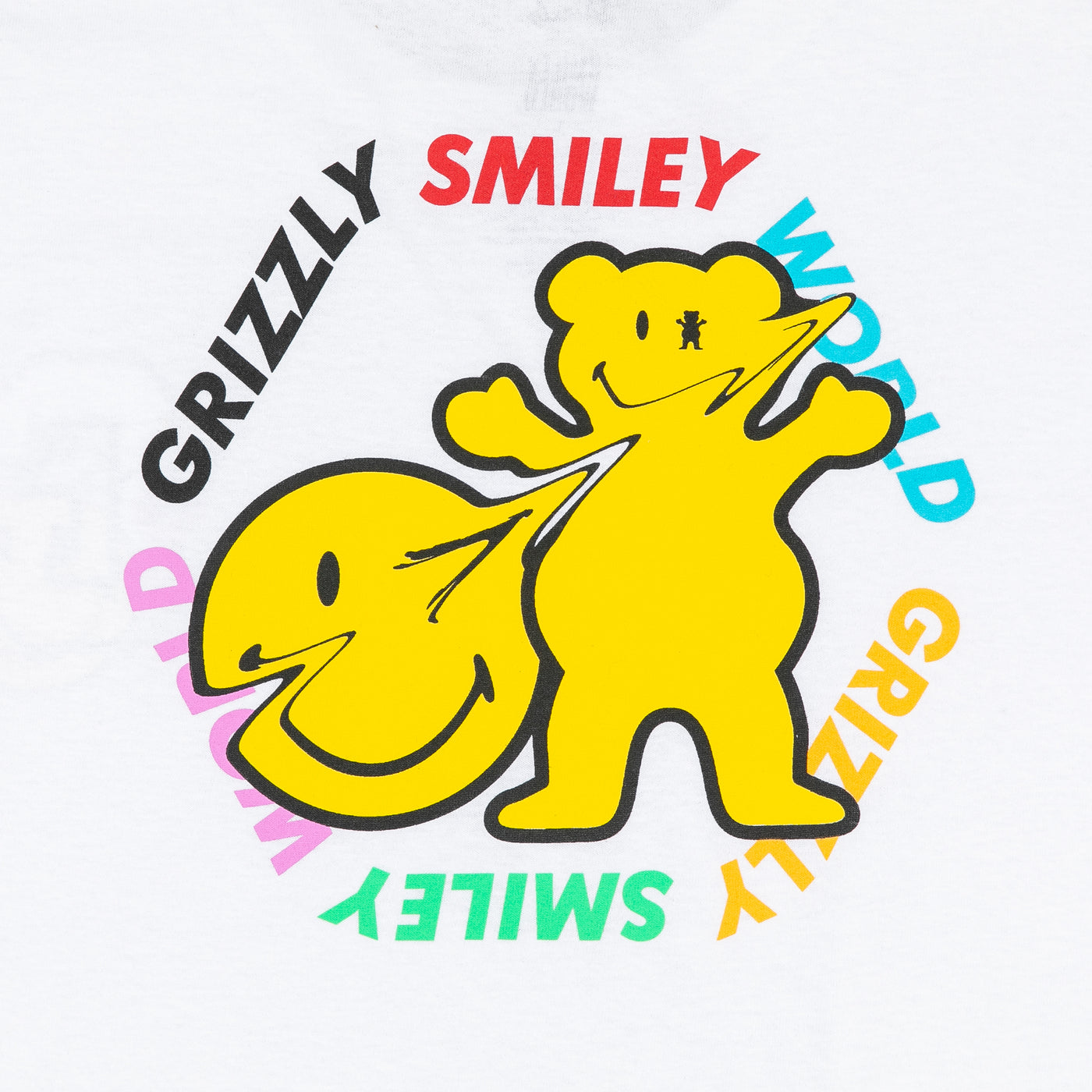 SMILEYWORLD Grizzly x Smiley World SS Tee - White