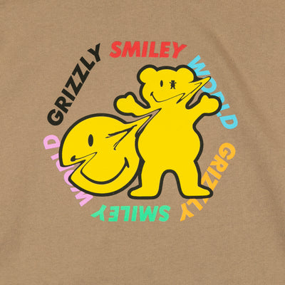 SMILEYWORLD Grizzly x Smiley World Pullover Hoody - Tan