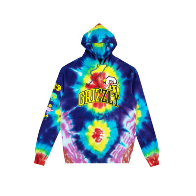 SMILEYWORLD Grizzly x Smiley World Pullover Hoody - Tie-Dye