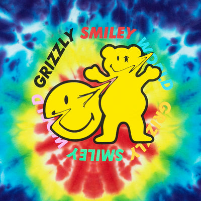 SMILEYWORLD Grizzly x Smiley World Pullover Hoody - Tie-Dye
