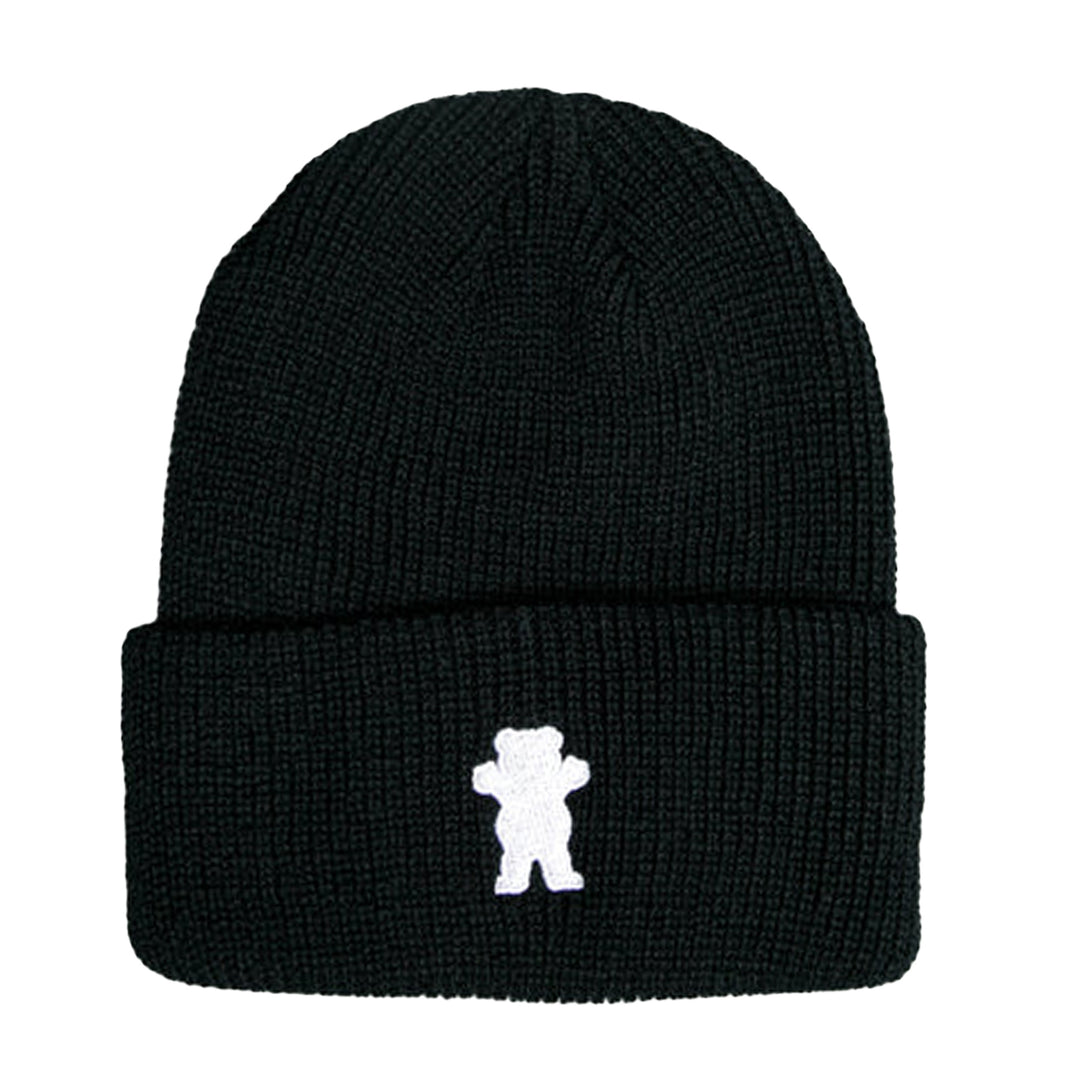 Og Bear Embroidered Beanie Black – Grizzly Griptape